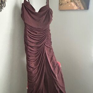House of CB Deep Burgundy Maxi Dress